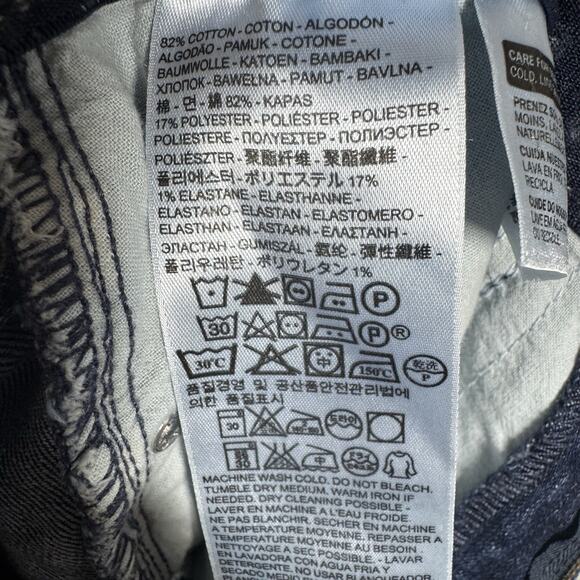 Levi's 525 Perfect Waist Straight Leg Jeans Womens 12 Blue Denim Stretch Zipper - Picture 13 of 14